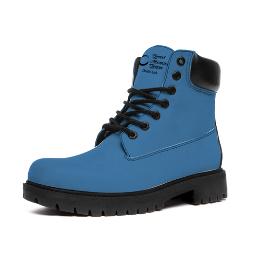 Gorgani steel blue Boots Round Toe Boots Fashion Boots