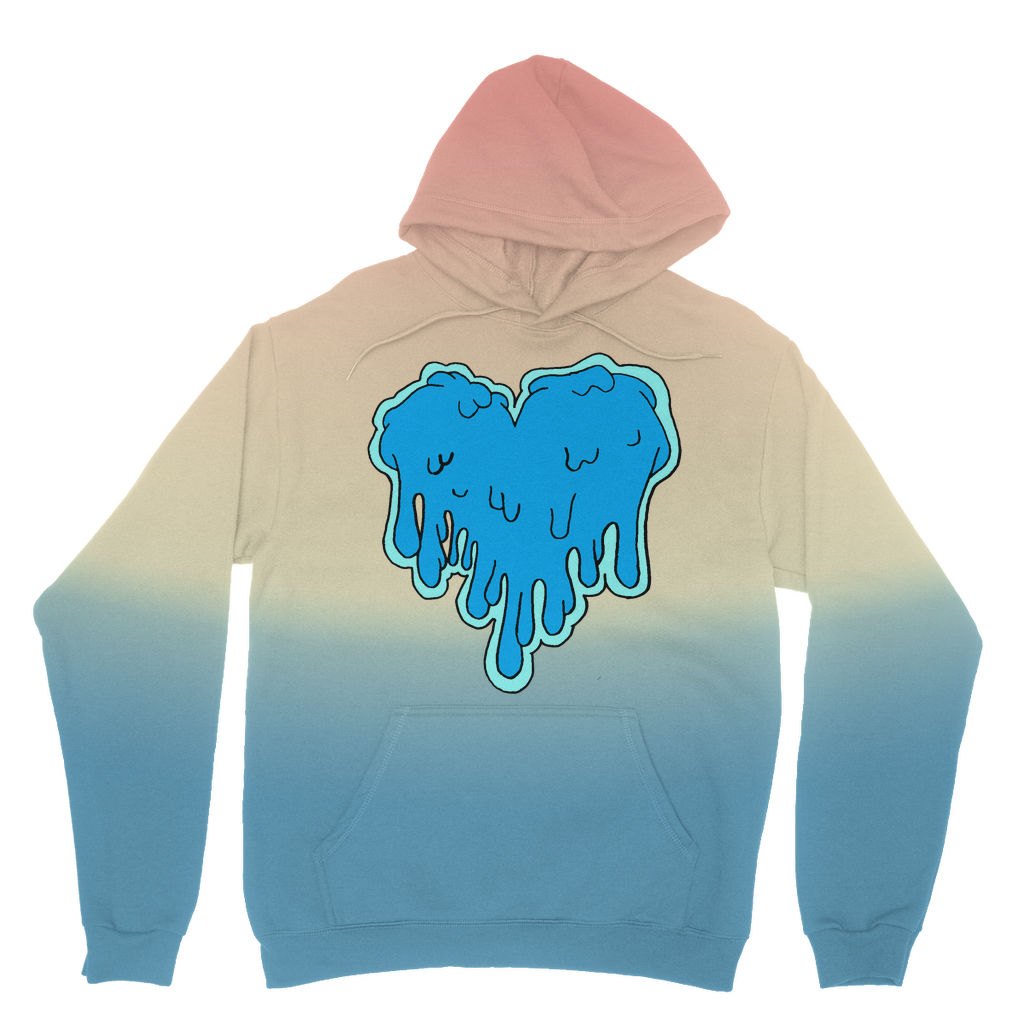 benzo heart Tie Dye Hoodie
