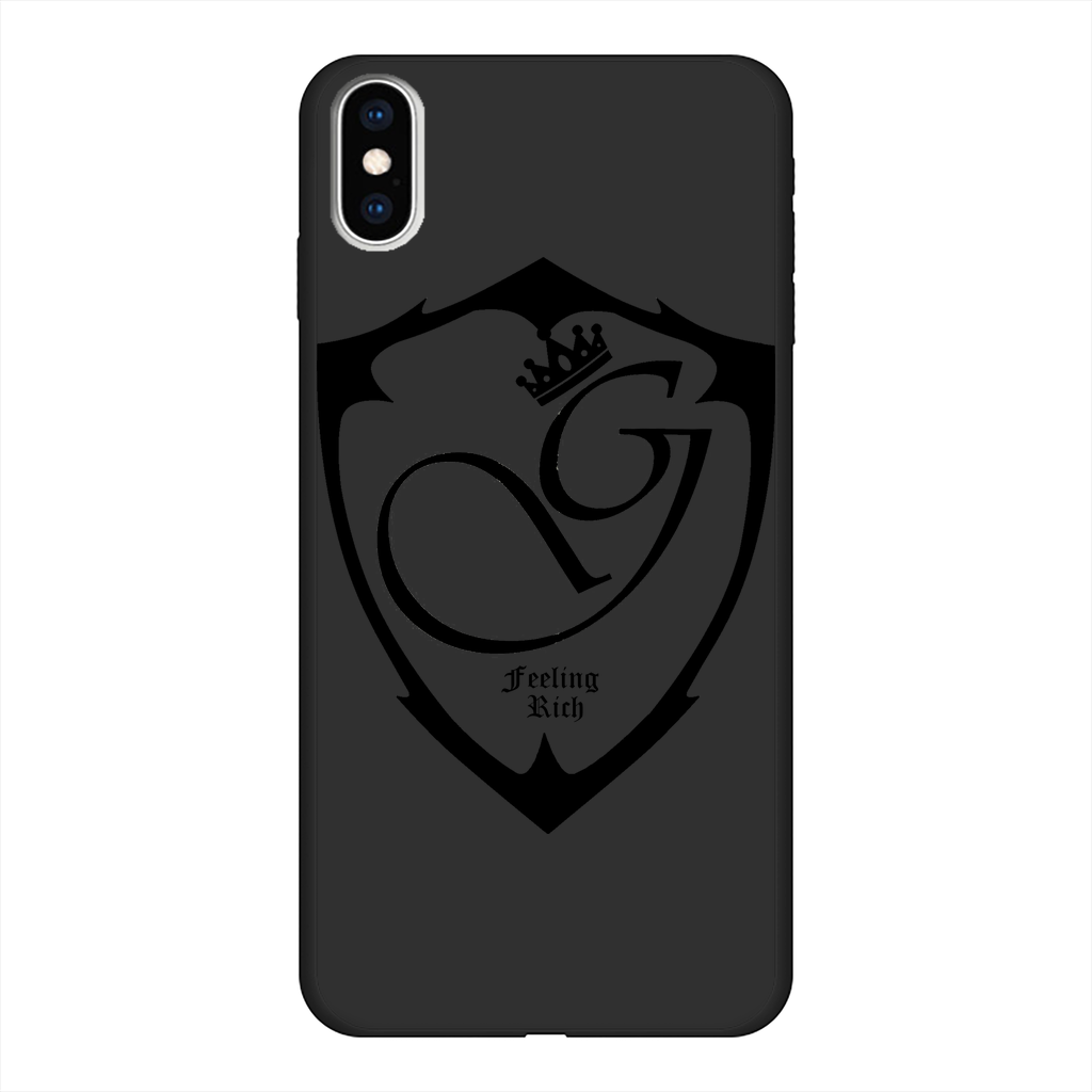 Feeling rich Back Printed Black Soft Phone Case