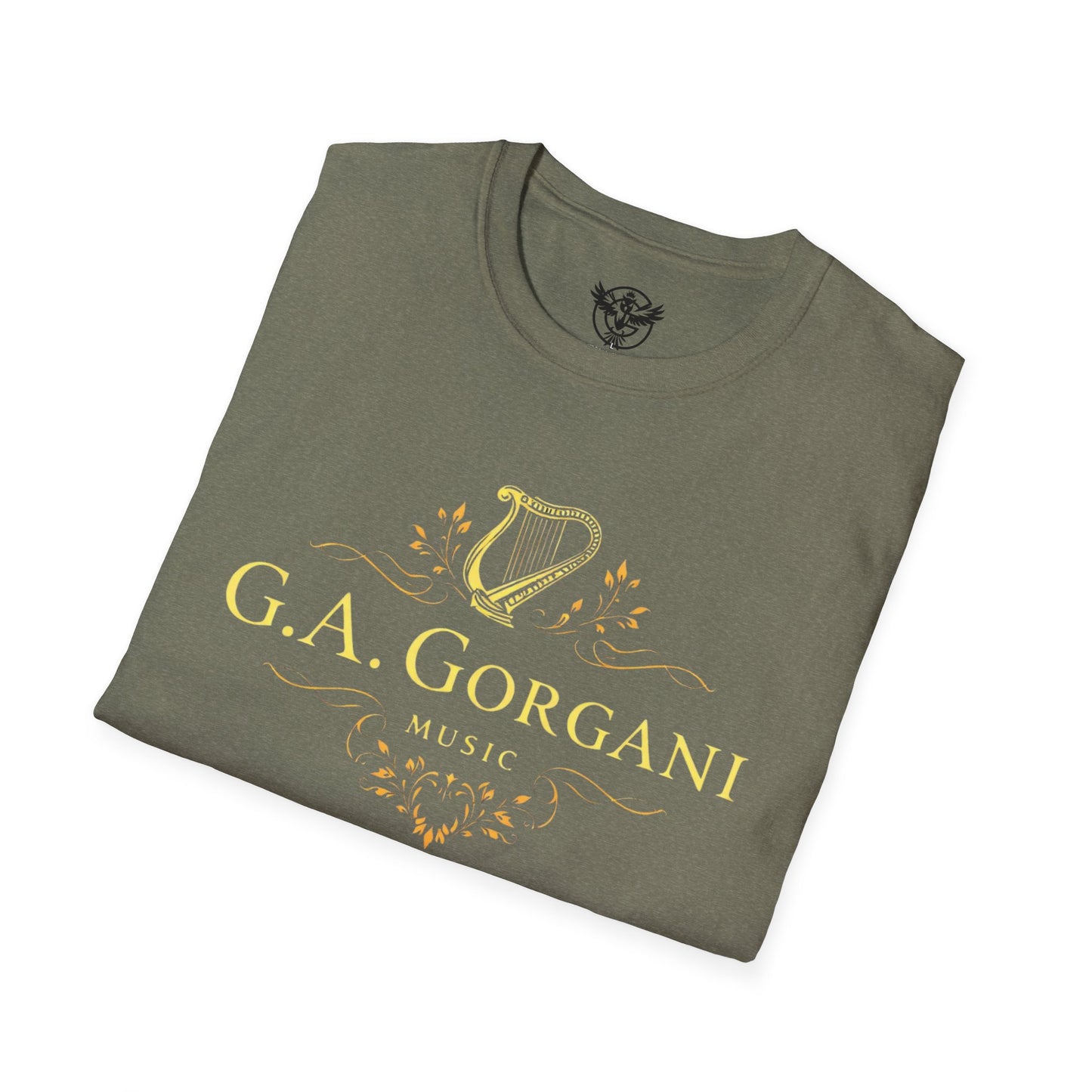 G.A. Gorgani Music Unisex Softstyle T-Shirt – Elegant Musical Design for Music Lovers