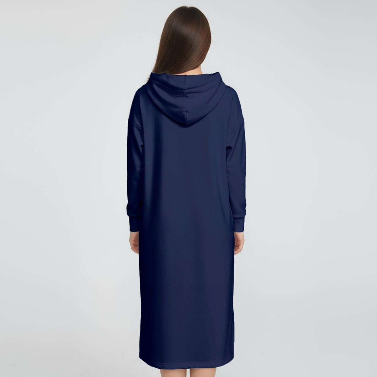 G.A.Gorgani Women's Fleece-Lined Hoodie Dress With Side slits