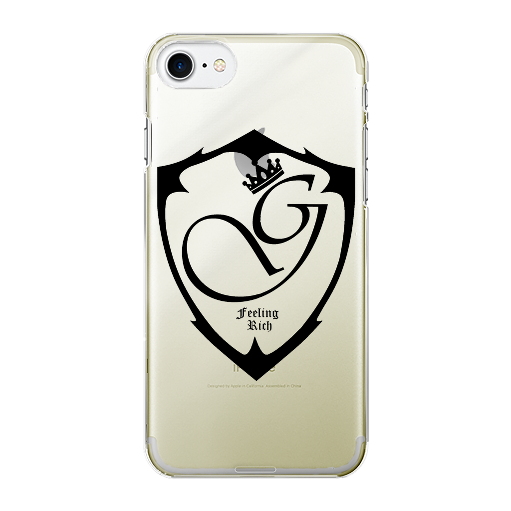Feeling rich Back Printed Transparent Hard Phone Case