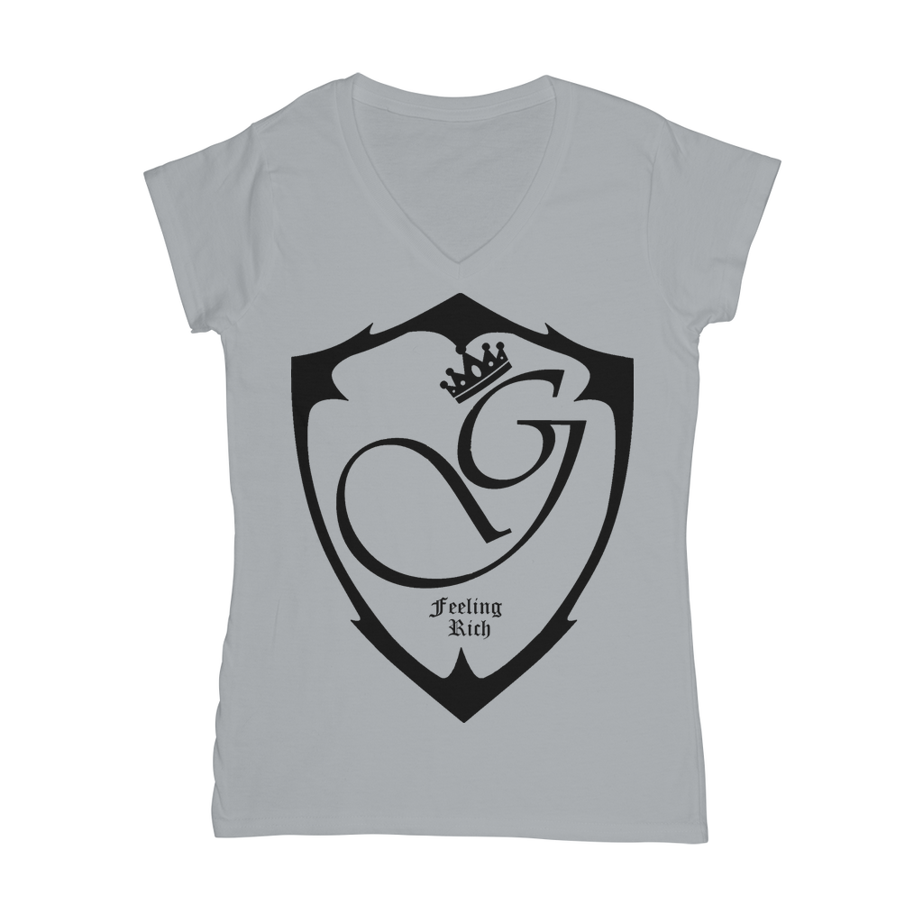 Feeling rich Classic Women's V-Neck T-Shirt