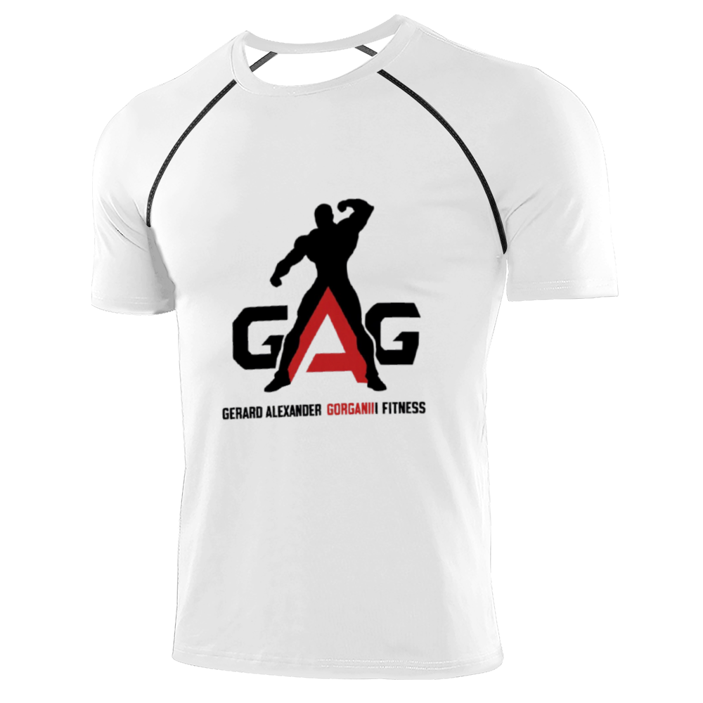 Gorgani Man's Fitness Tops Stretchable Quick Drying Sports Tees