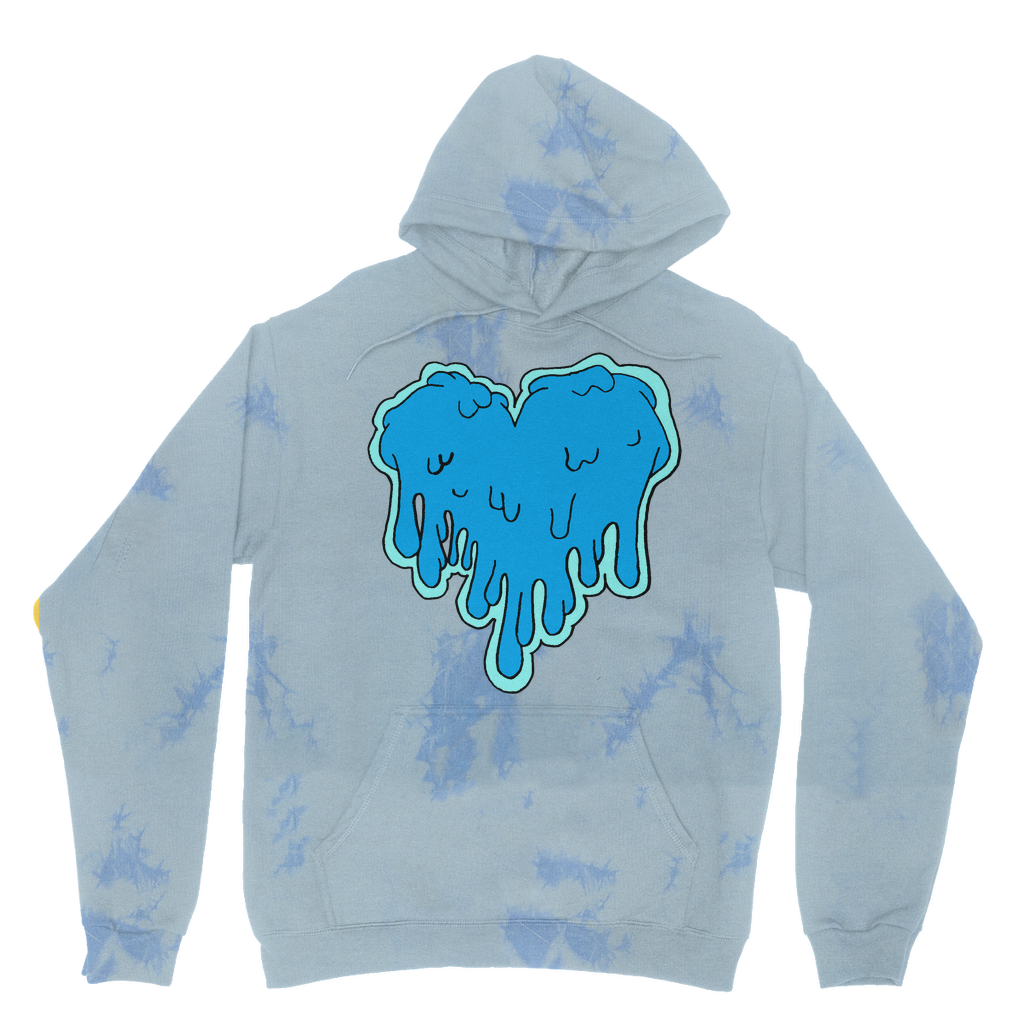 benzo heart Tie Dye Hoodie