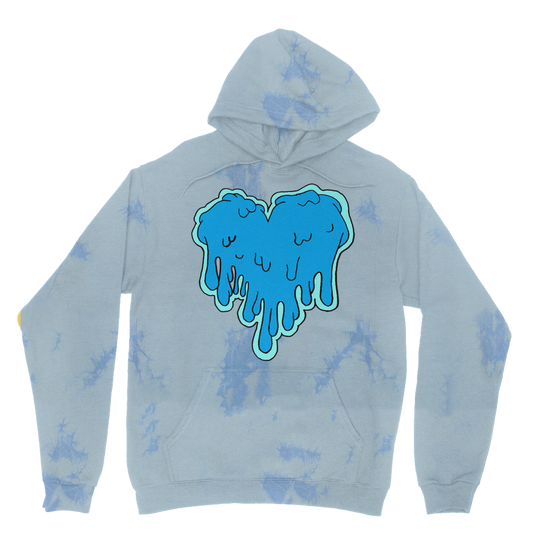 benzo heart Tie Dye Hoodie
