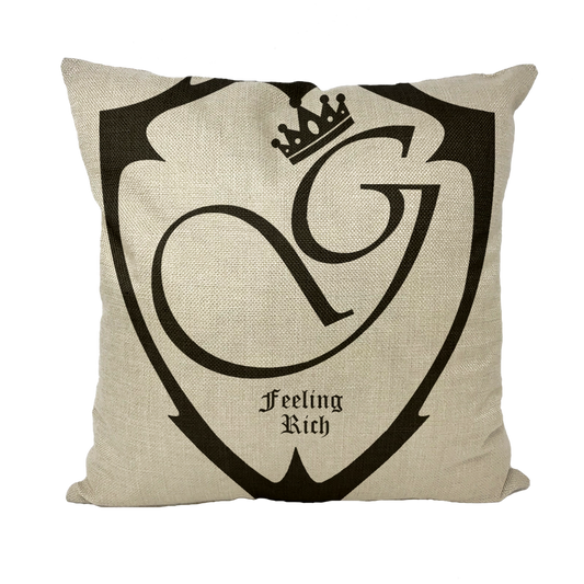 Feeling rich Throw Pillow with Insert