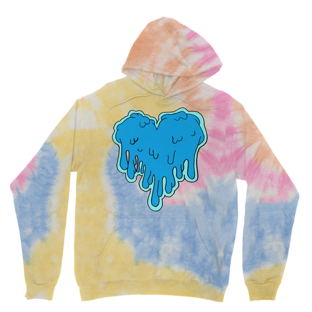 benzo heart Tie Dye Hoodie