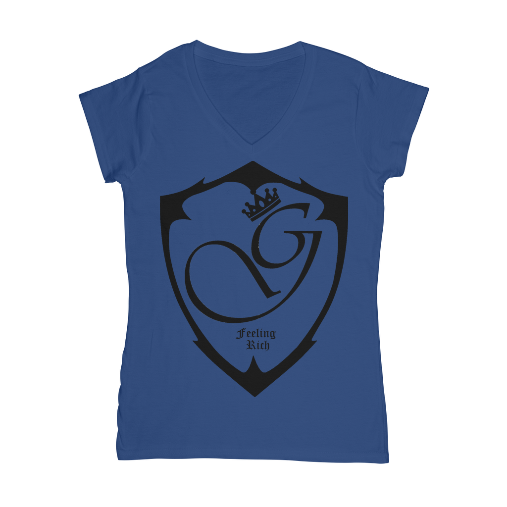 Feeling rich Classic Women's V-Neck T-Shirt