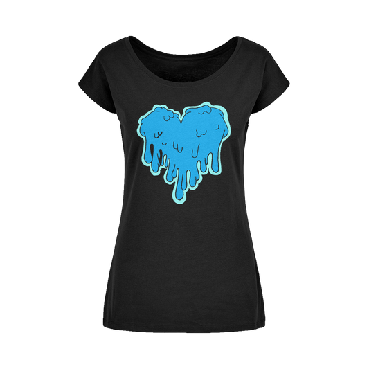 benzo heart Wide Neck Womens T-Shirt XS-5XL