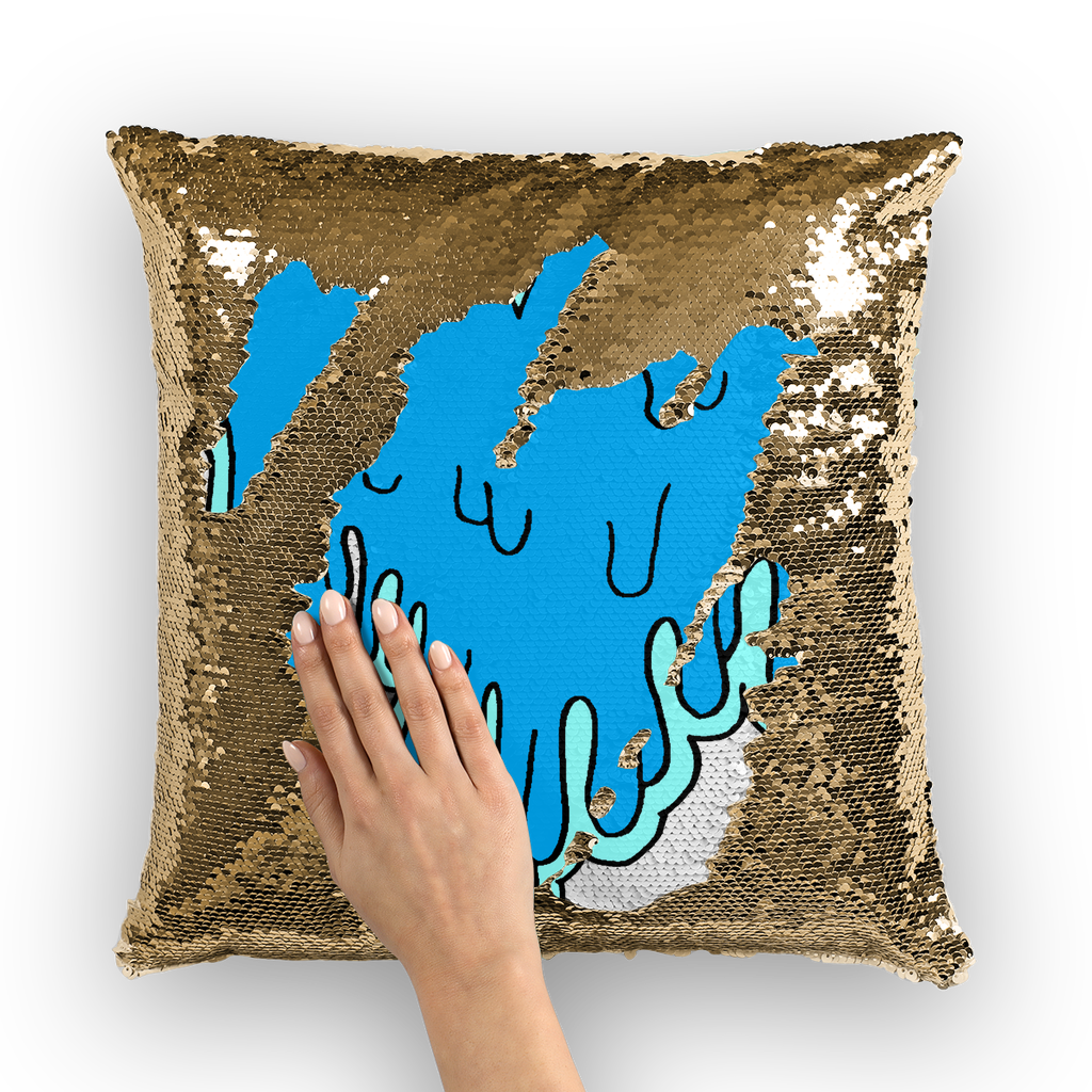 benzo heart Sequin Cushion Cover