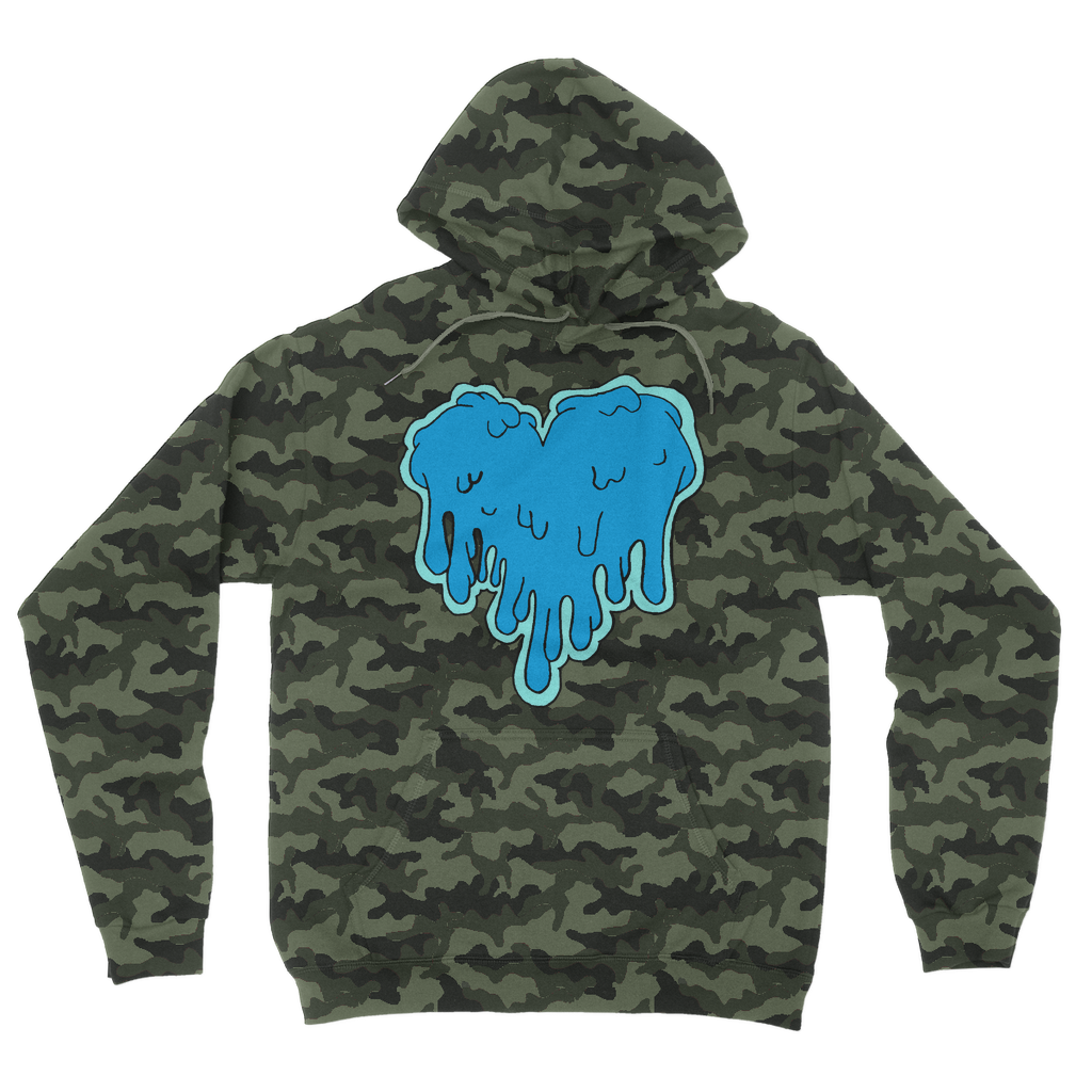 benzo heart Camouflage Adult Hoodie