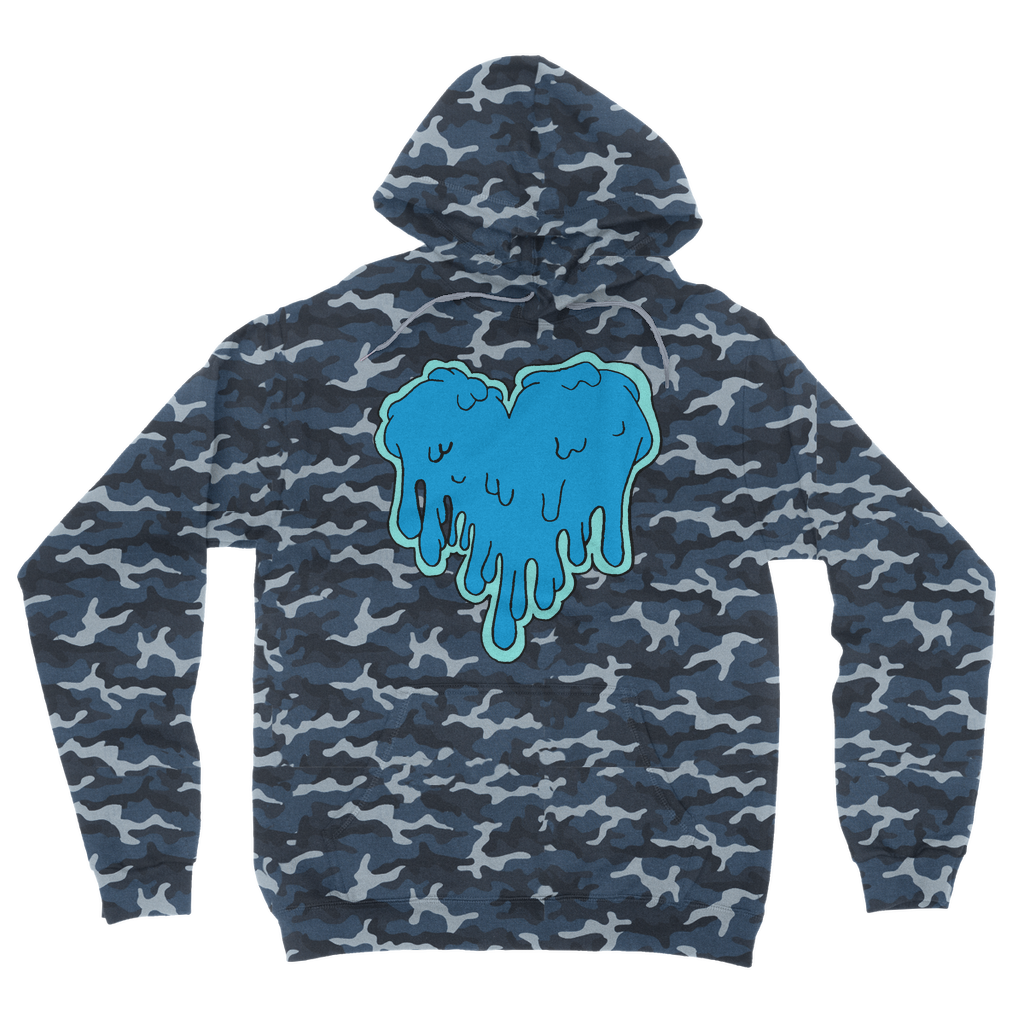 benzo heart Camouflage Adult Hoodie