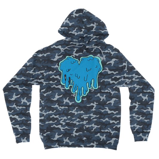 benzo heart Camouflage Adult Hoodie