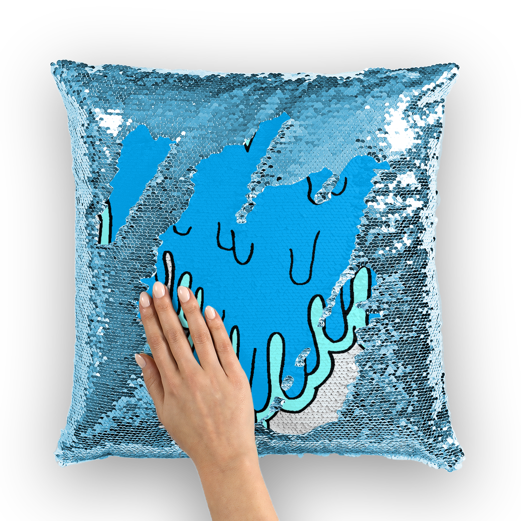 benzo heart Sequin Cushion Cover