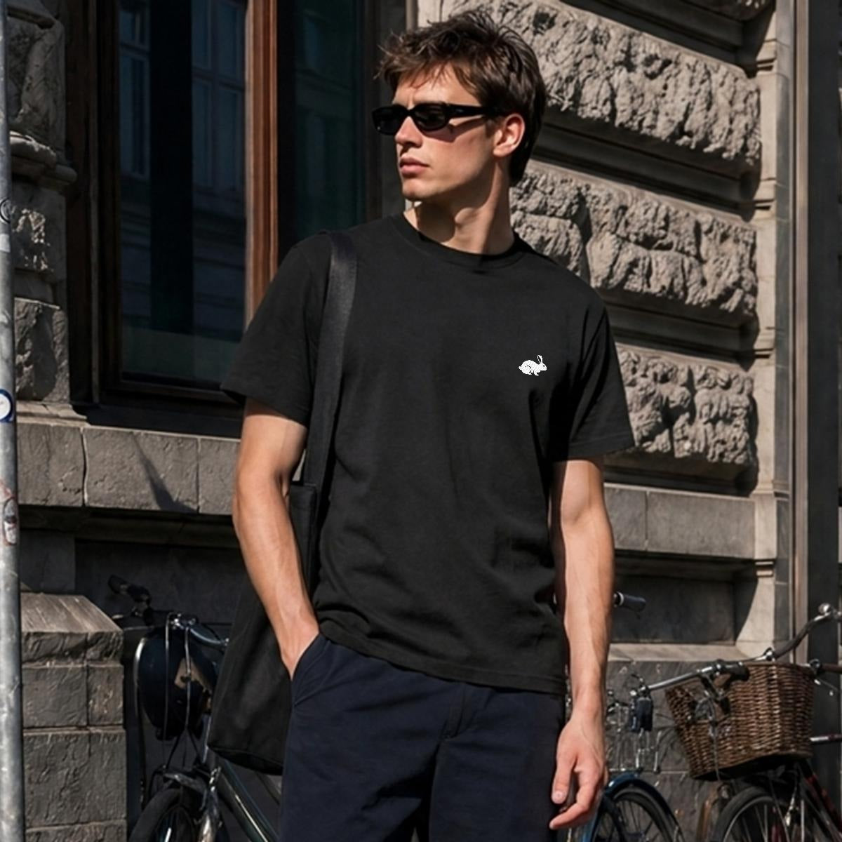 Gorgani Men's Heavyweight Crew Neck T-Shirt|Embroidery