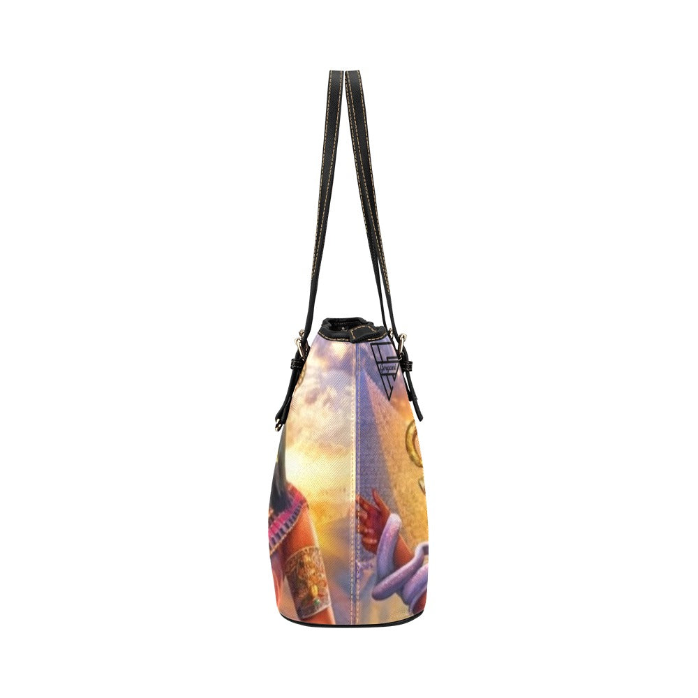 super gorgani gypt4 Leather Tote Bag (Model 1651) (Big)