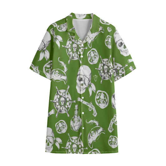 gorgani pirate Men's Hawaiian Shirt With Button Closure |115GSM Cotton poplin