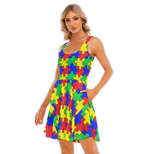 puzzle Women's Tank Vest Dress