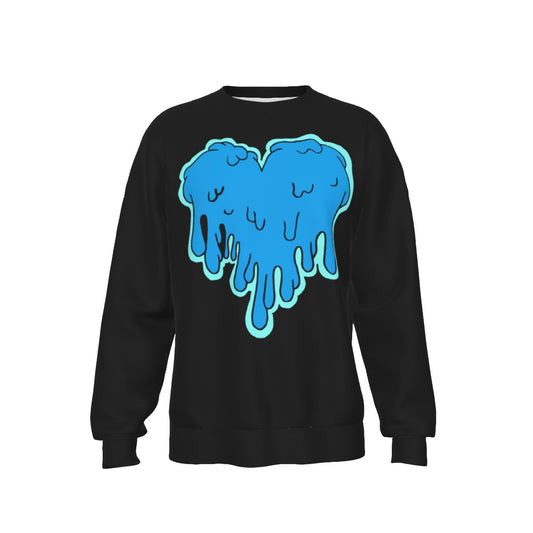 gorgani Men's Thicken Sweater blue heart