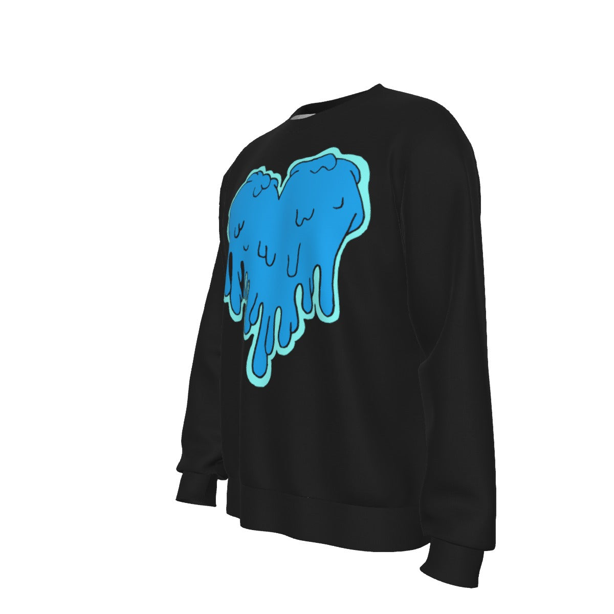gorgani Men's Thicken Sweater blue heart