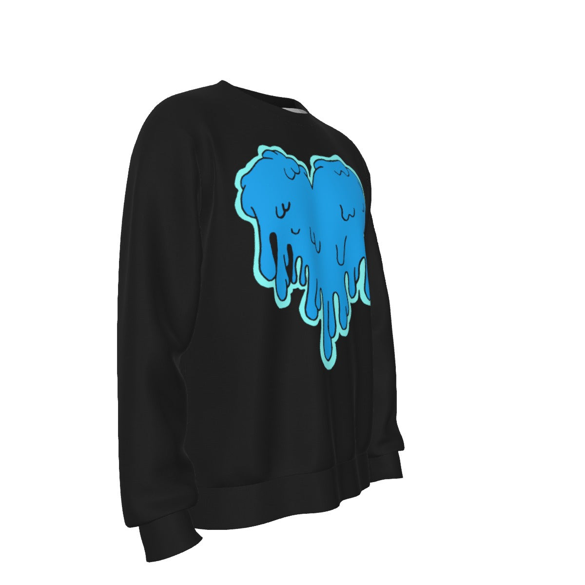 gorgani Men's Thicken Sweater blue heart