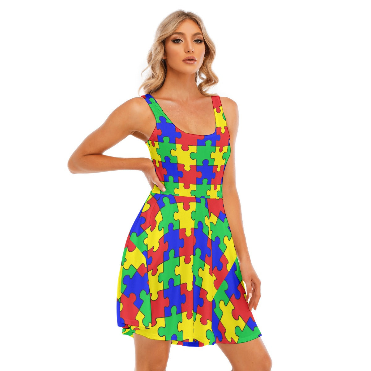 puzzle Women's Tank Vest Dress