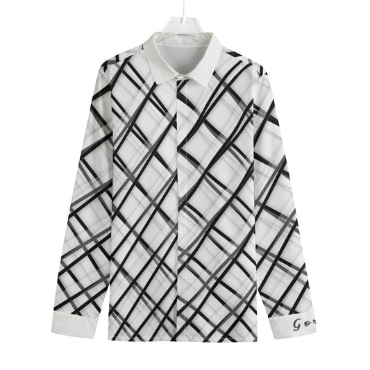 black and white button down gorgani