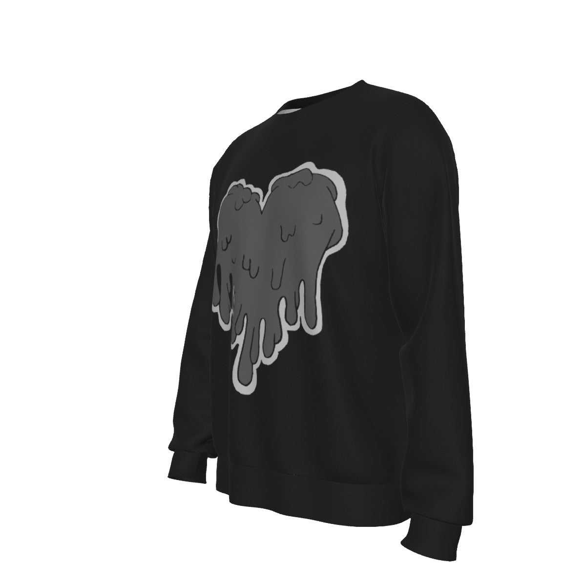 gorgani Men's Thicken Sweater grey heart