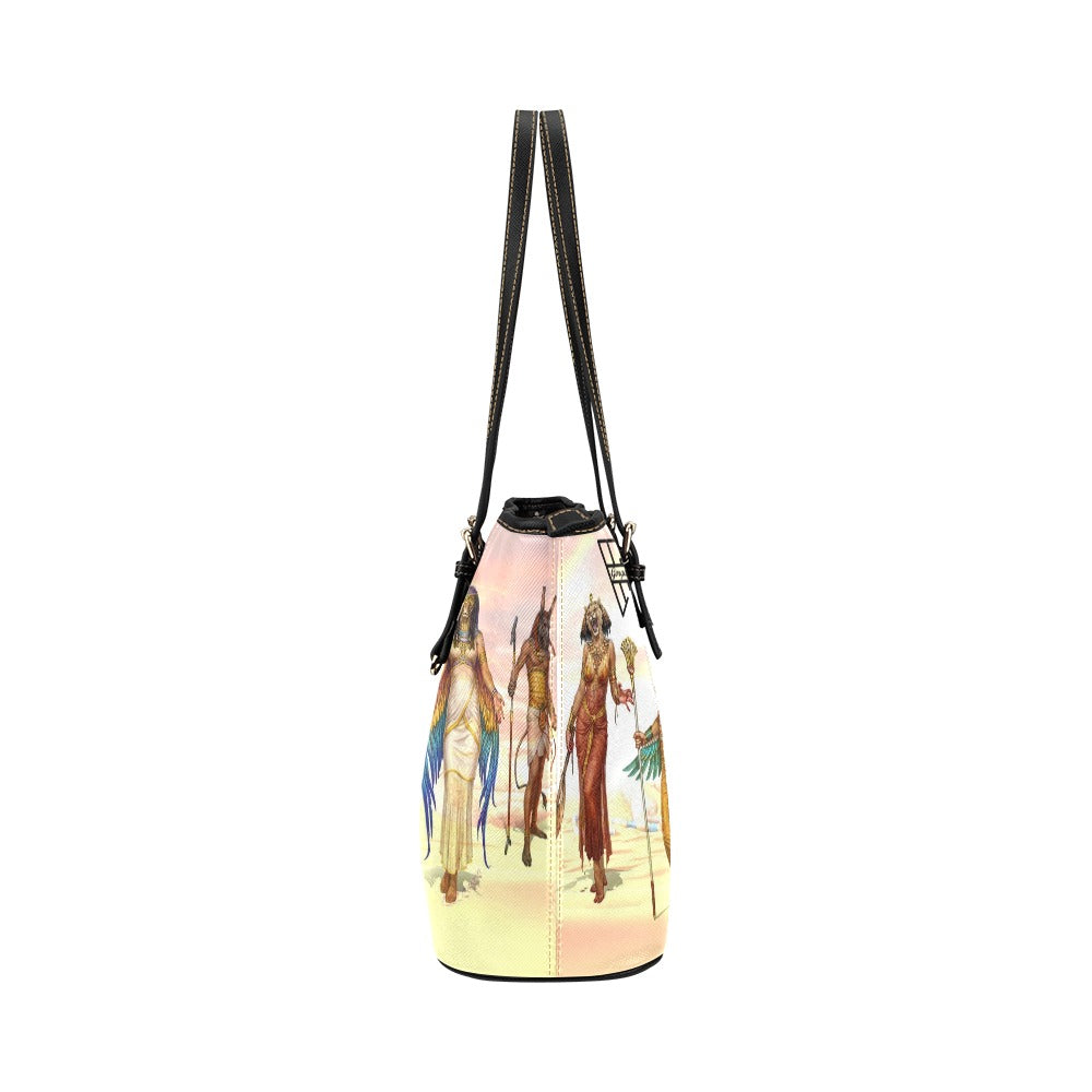 super gorgani gypt Leather Tote Bag (Model 1651) (Big)