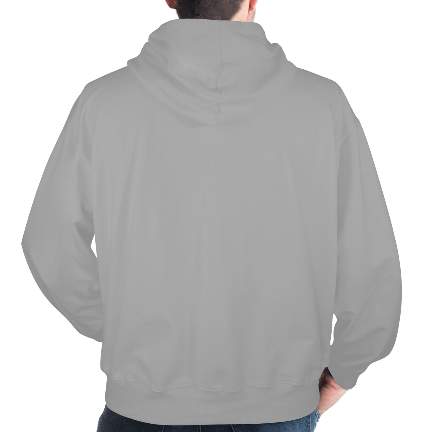 sheild logo feeling rich Men's Glow in the Dark Hoodie (Front Printing)