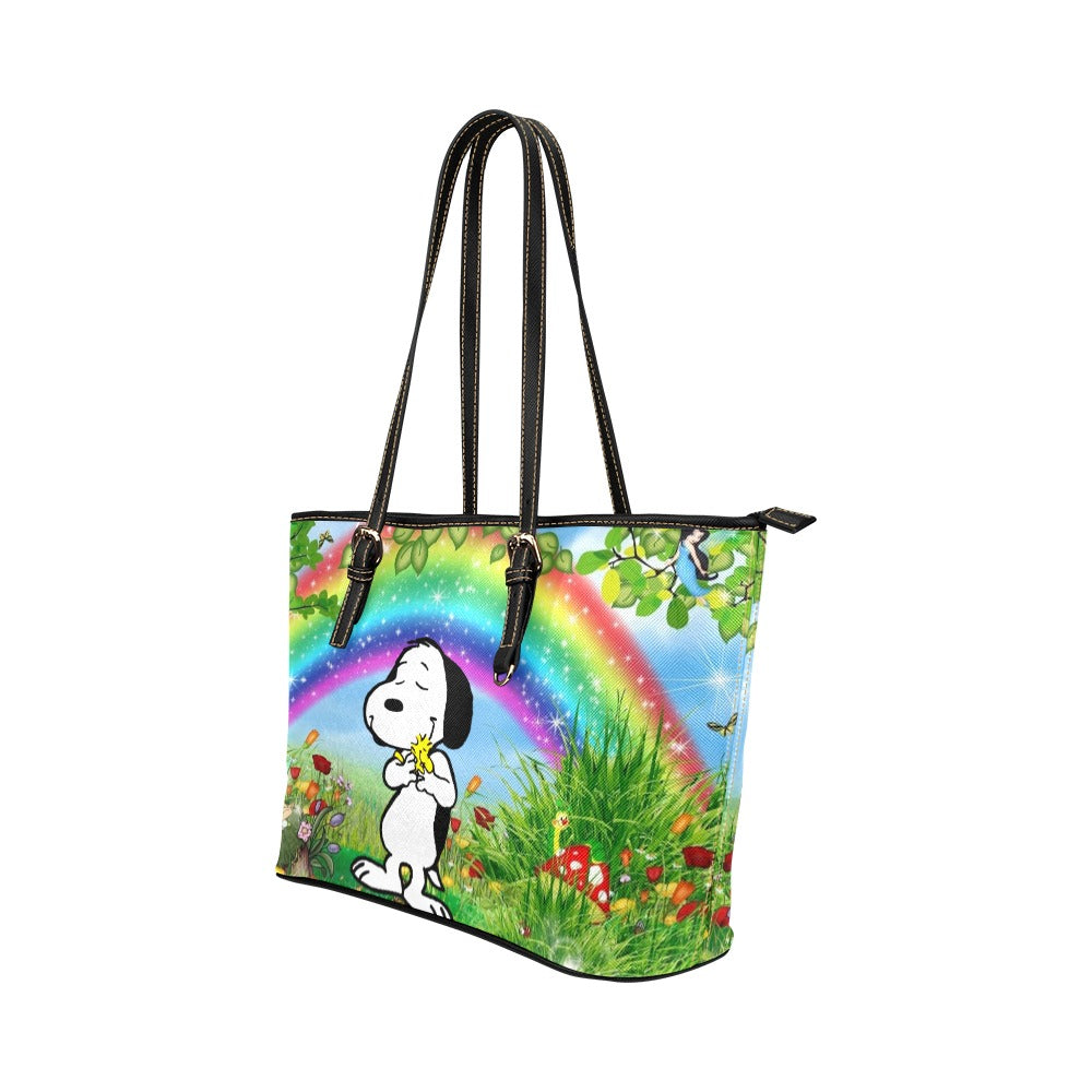 r logo Leather Tote Bag (Model 1651) (Big)
