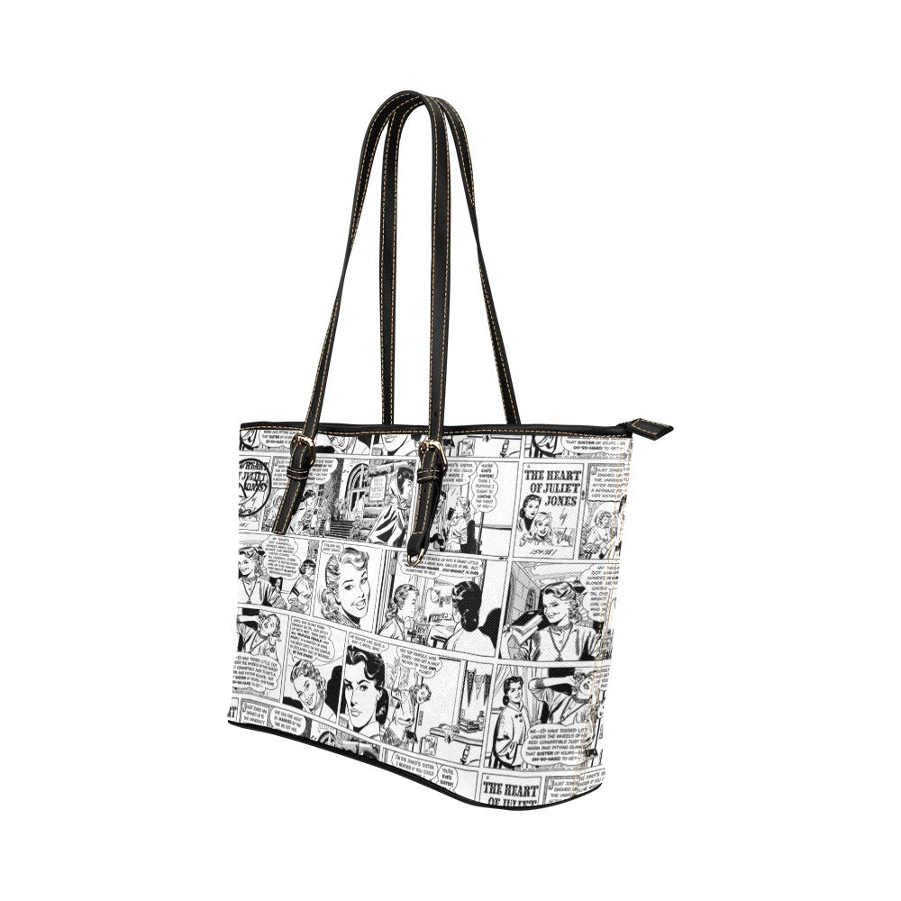 G-Logo gorgani comic 2 Leather Tote Bag (Model 1651) (Big)