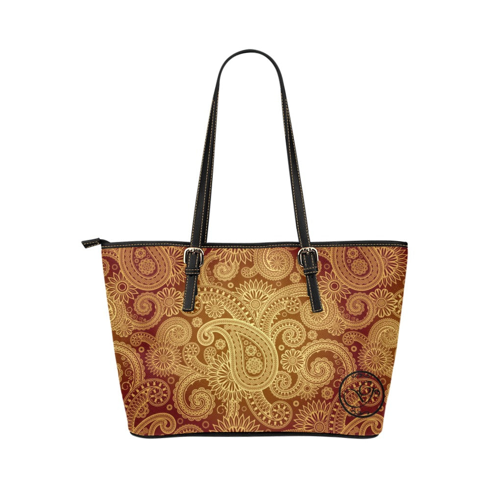 gorgani bandana style Leather Tote Bag (Model 1651) (Big)