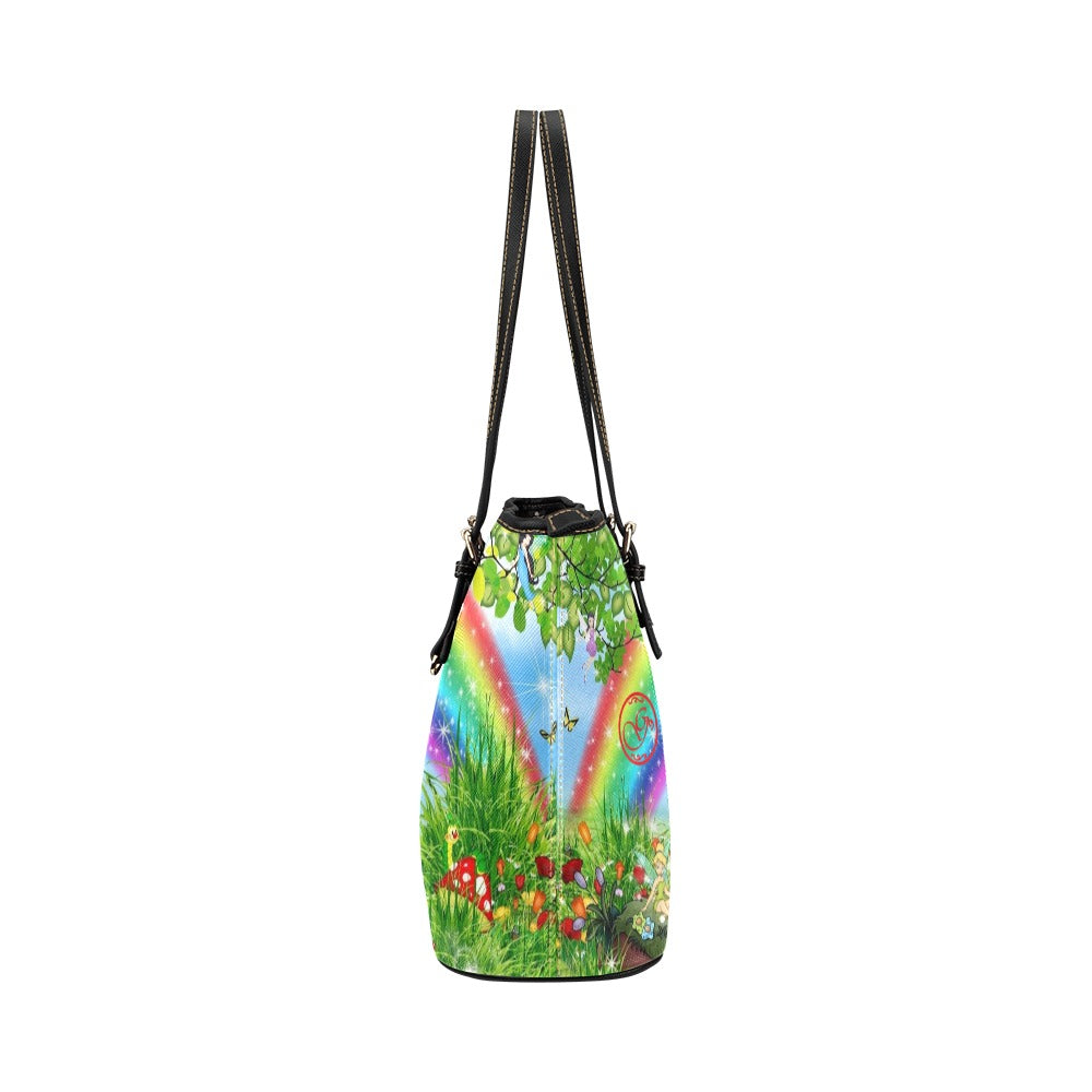 r logo Leather Tote Bag (Model 1651) (Big)