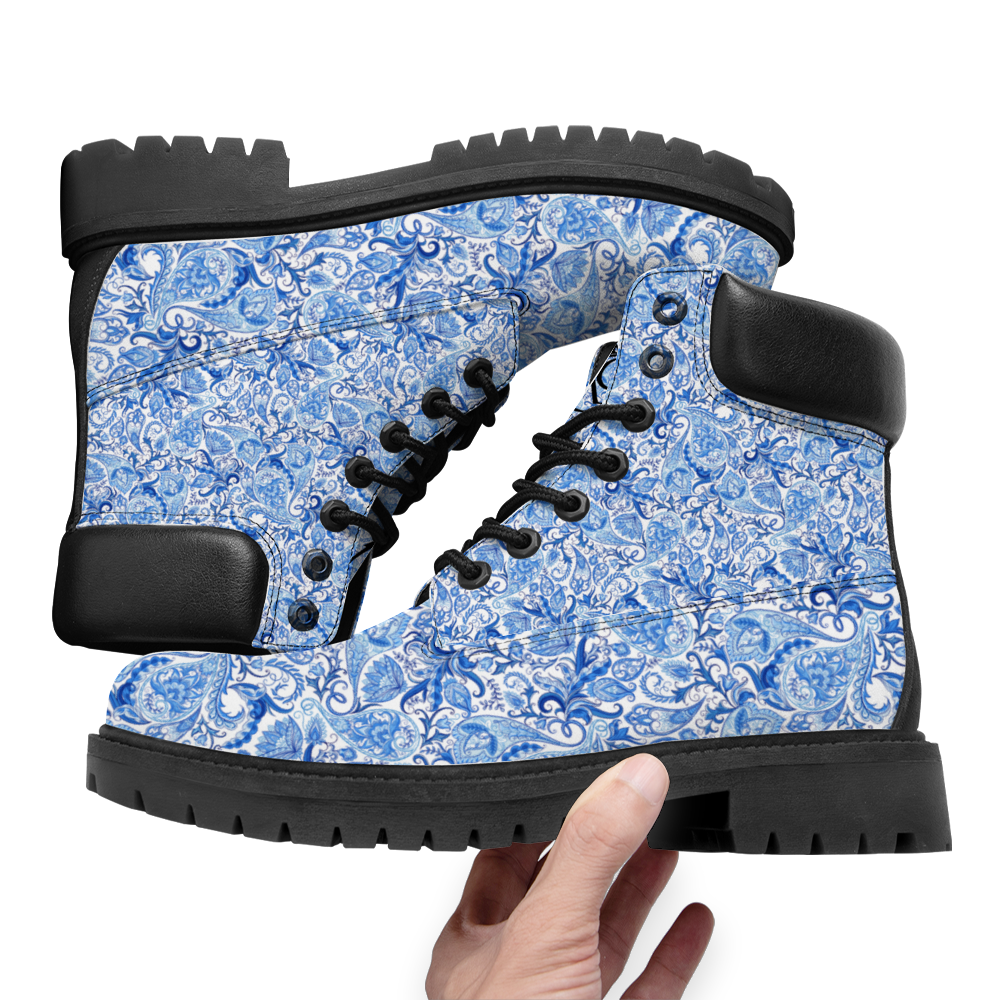 Gorgani Round Toe Boots Fashion Boots indian print