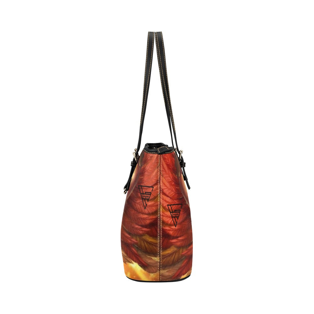 gorgani egyptian-mythology-isis-egyptian-goddess Leather Tote Bag (Model 1651) (Big)