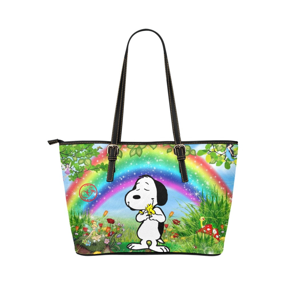 r logo Leather Tote Bag (Model 1651) (Big)
