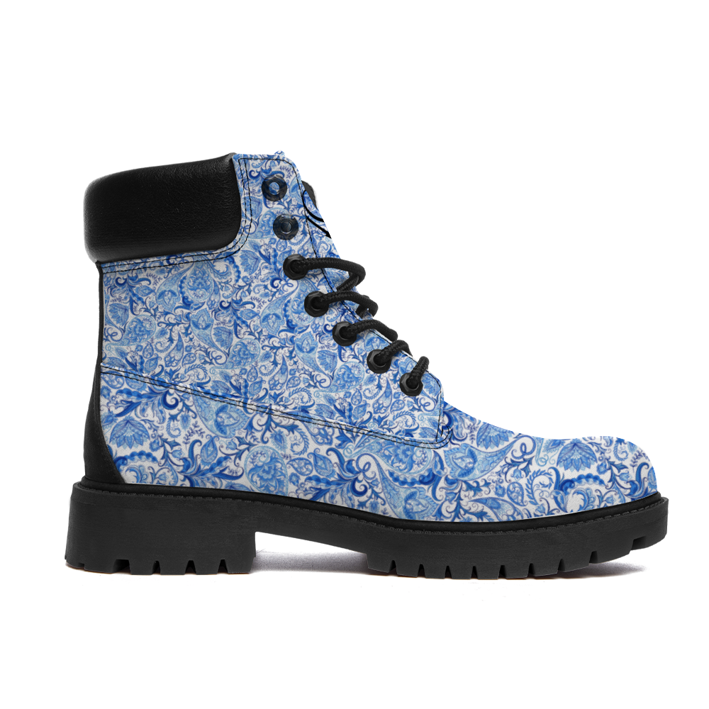 Gorgani Round Toe Boots Fashion Boots indian print