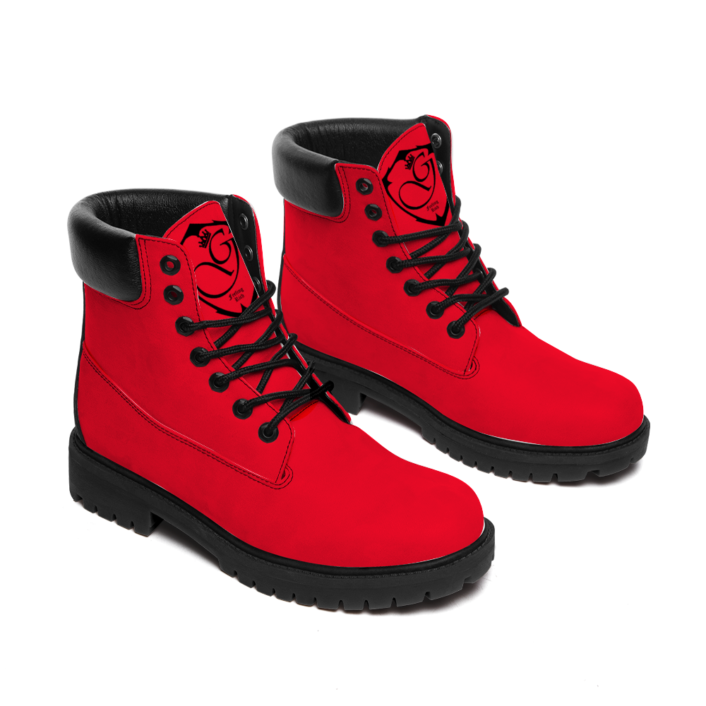 Gorgani Round Toe Boots Fashion Boots red