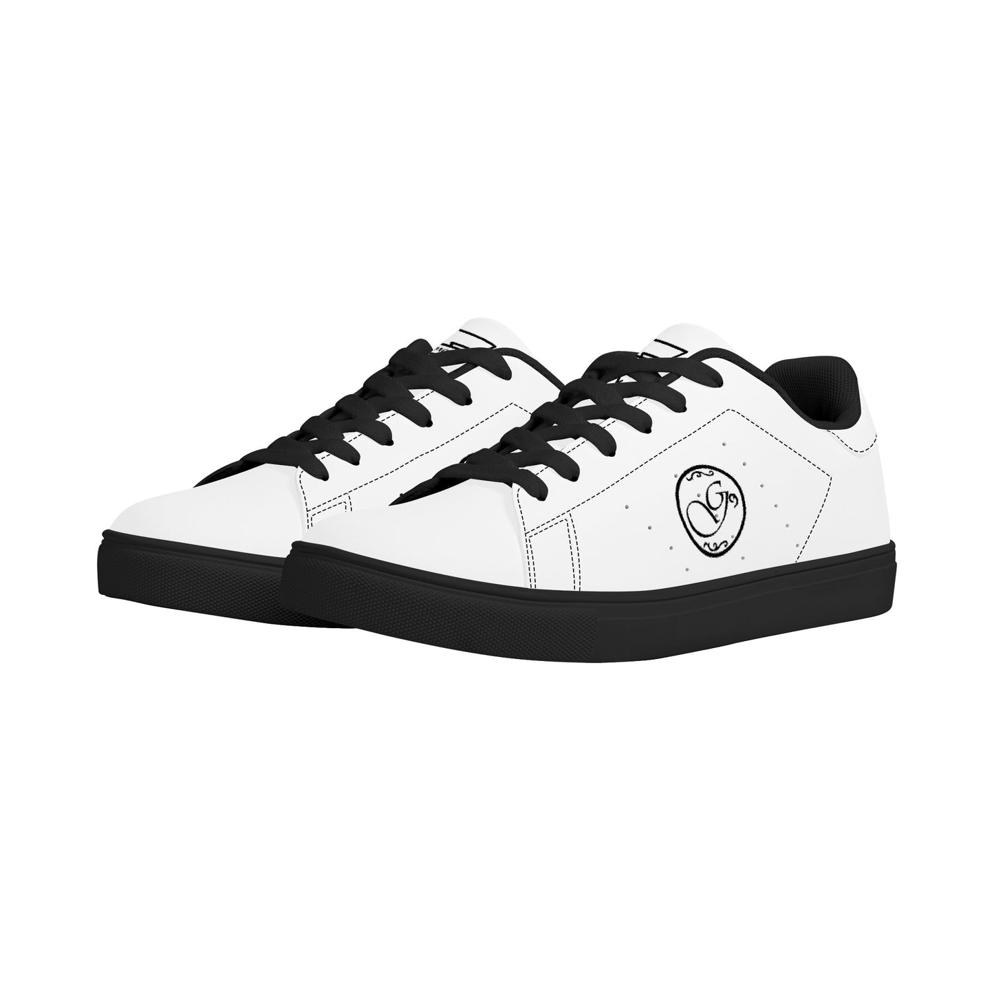 Gorgani  D27 Low-Top Sneakers - Black and white