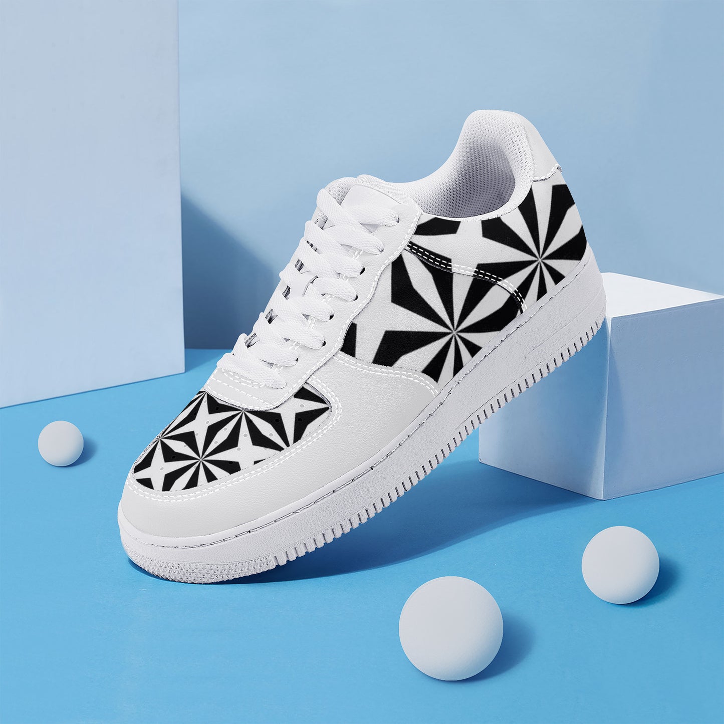 SF_F8 Low Top Unisex Sneaker gorgani b-n-w
