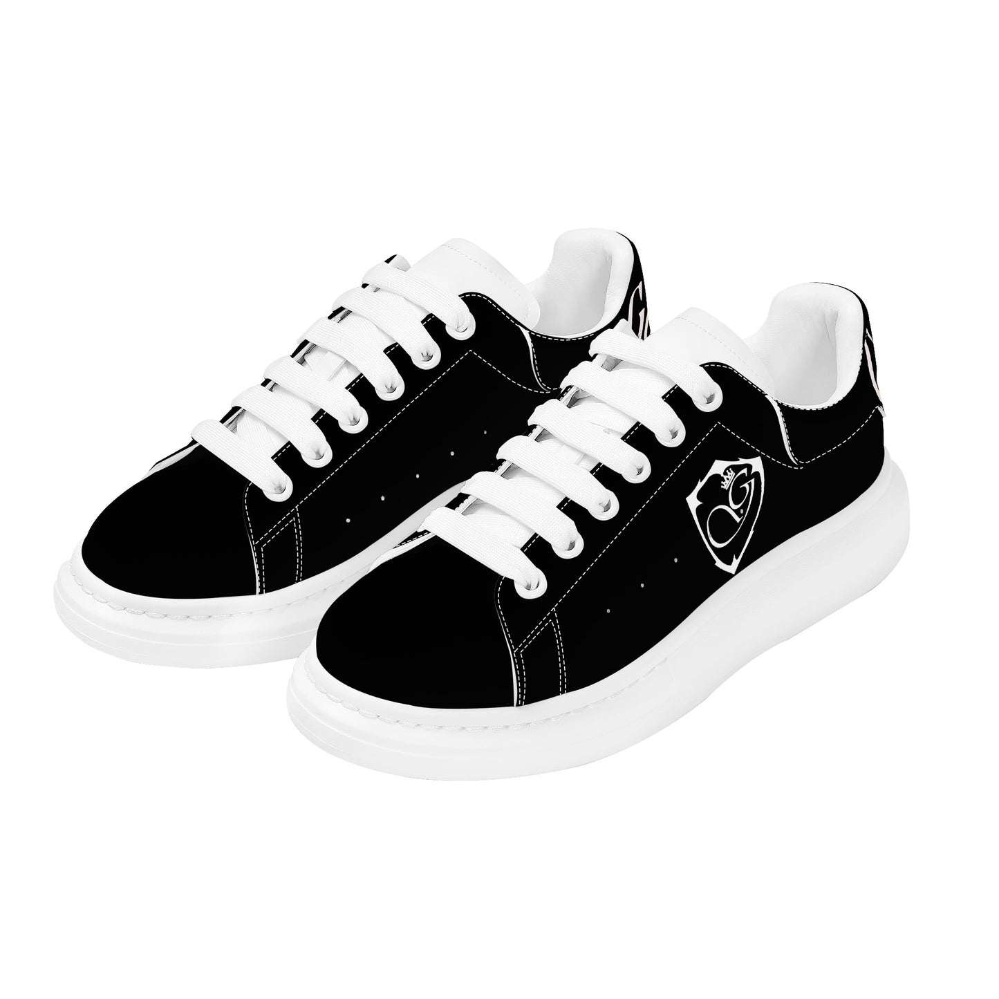 Gorgani D69 Heighten Low Top Shoes - White and  black