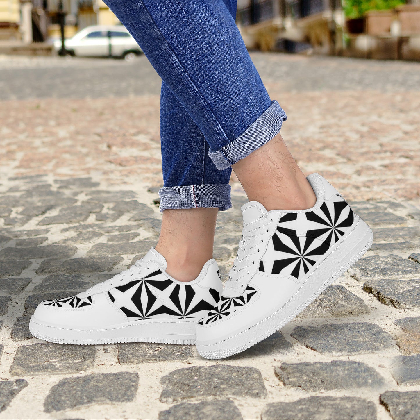 SF_F8 Low Top Unisex Sneaker gorgani b-n-w