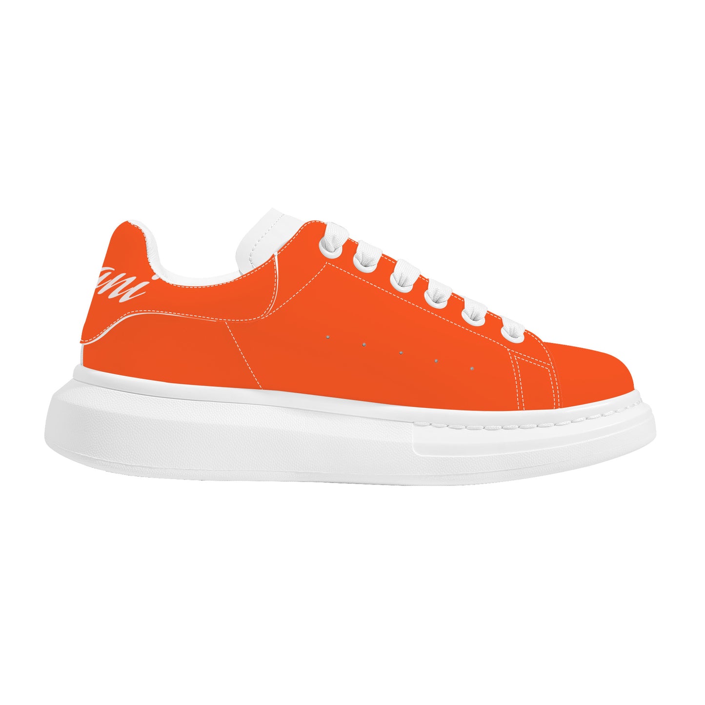Gorgani D69 Heighten Low Top Shoes - White and  orange