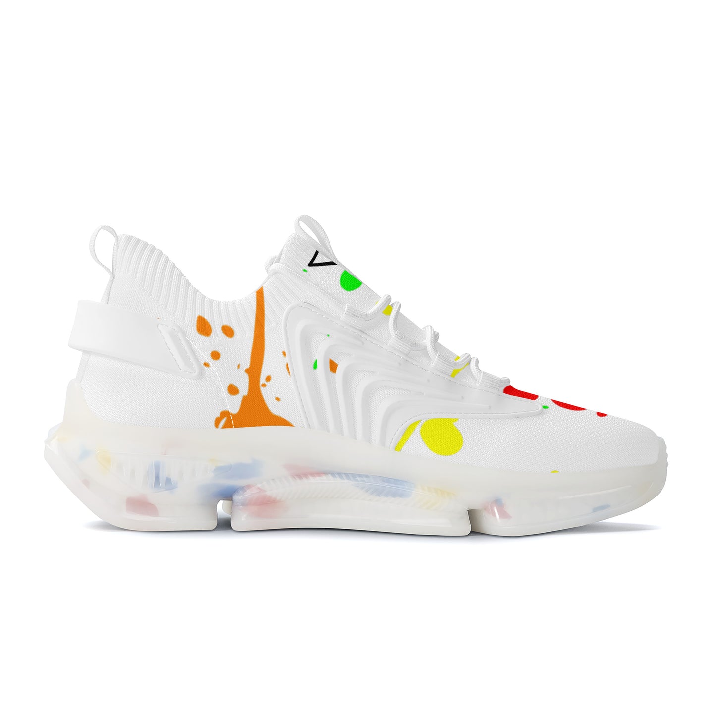Gorgani SF_S35 Air Max React Sneakers - White an paint splash
