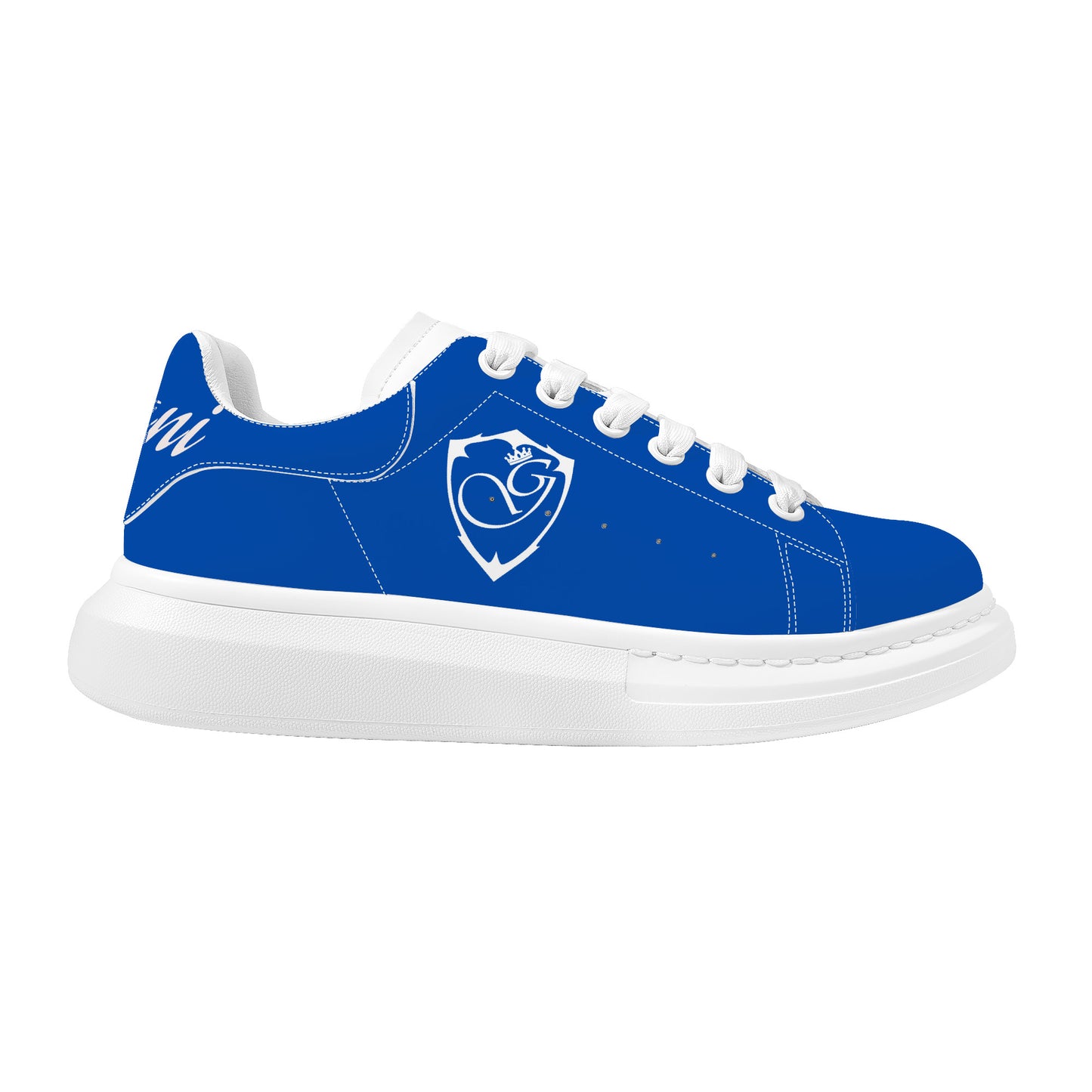 Copy of Gorgani D69 Heighten Low Top Shoes - White and  blue