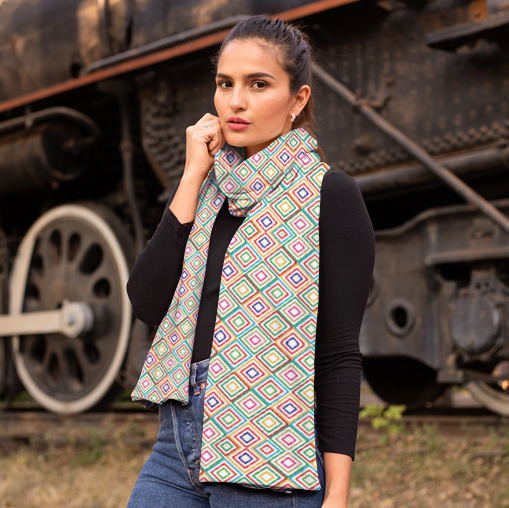 Gorgani Scarf Warm Breathable Velvet Scarf for Winter 63" x 10"