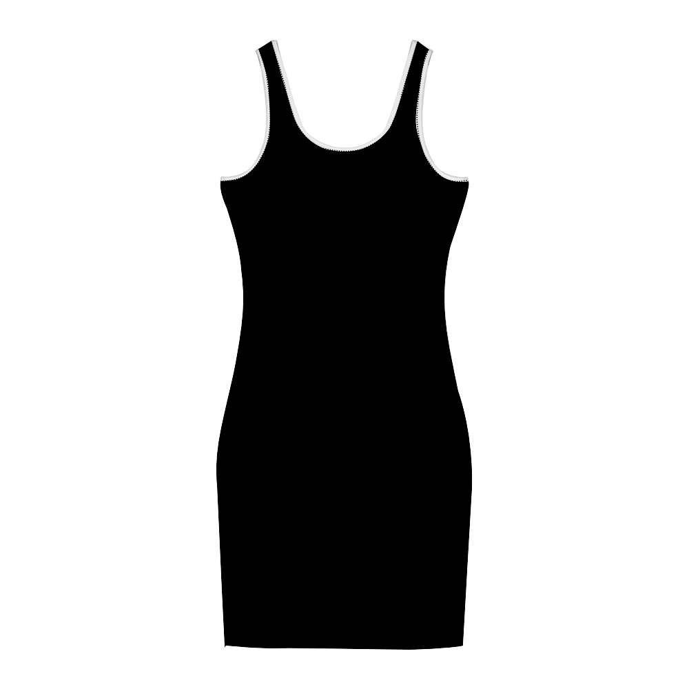 Gorgani Women's Tank Dress Stylish Sleeveless Dress black and white
