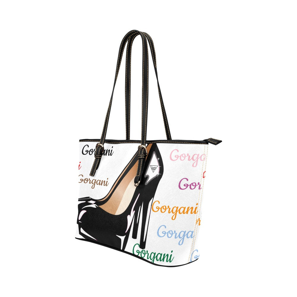 Gorgan heals Leather Tote Bag/Large (Model 1651)